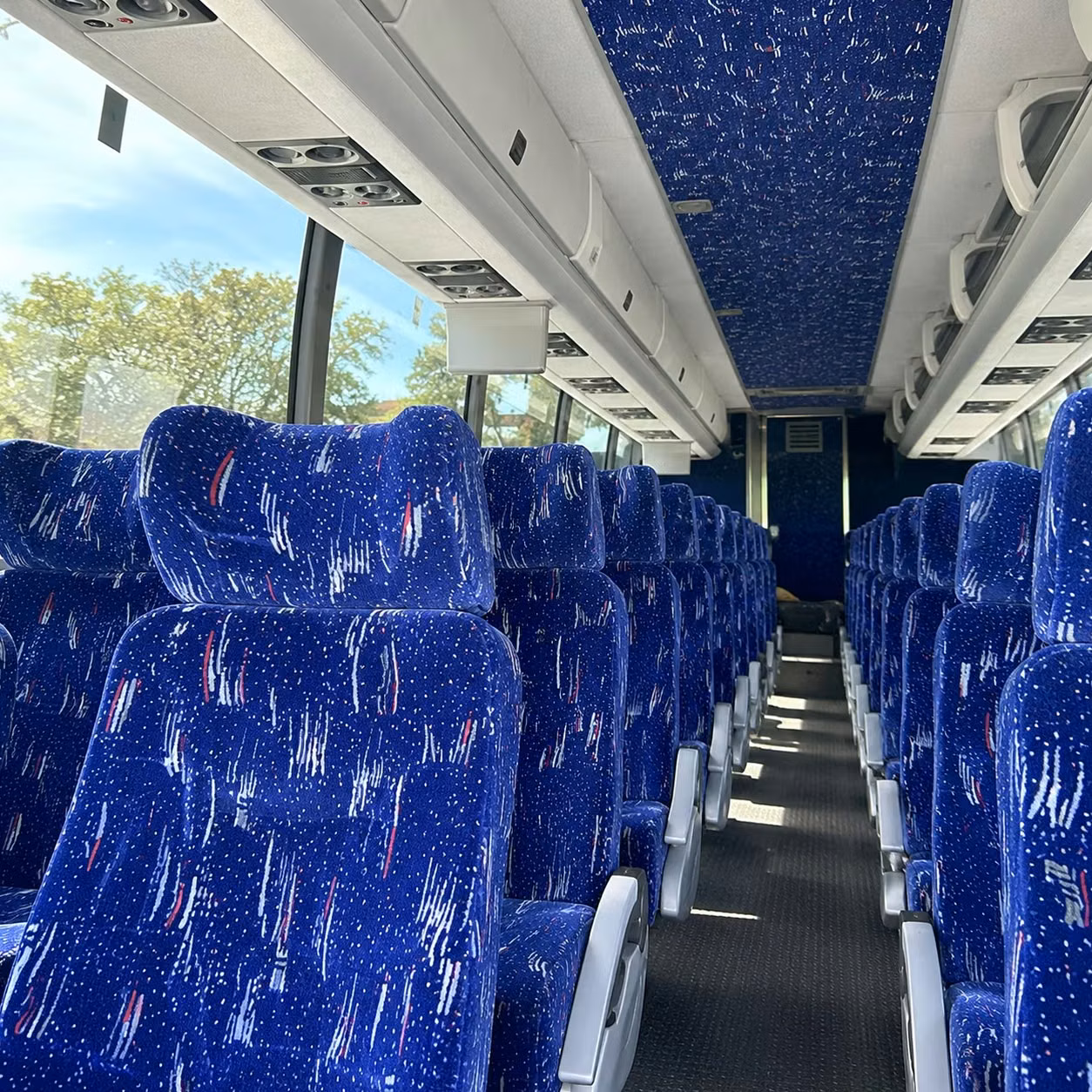 washington charter bus interior